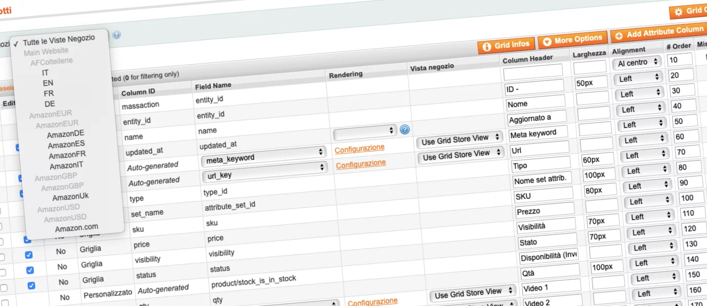  Aggiornamento catalogo magento per multistore e gruppi utente tramite
                      excel